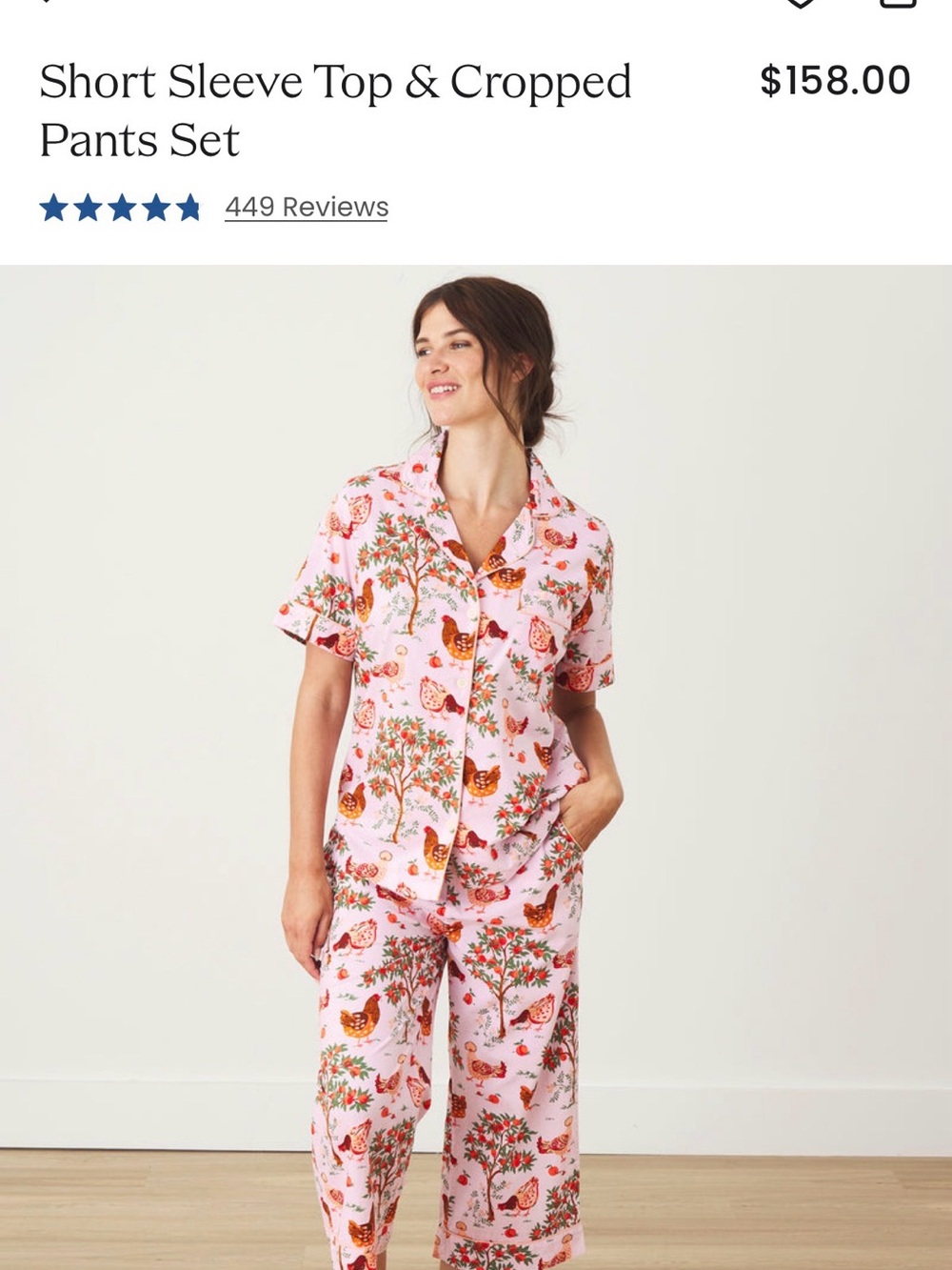 Printfresh In the Hen House pajama set 5X